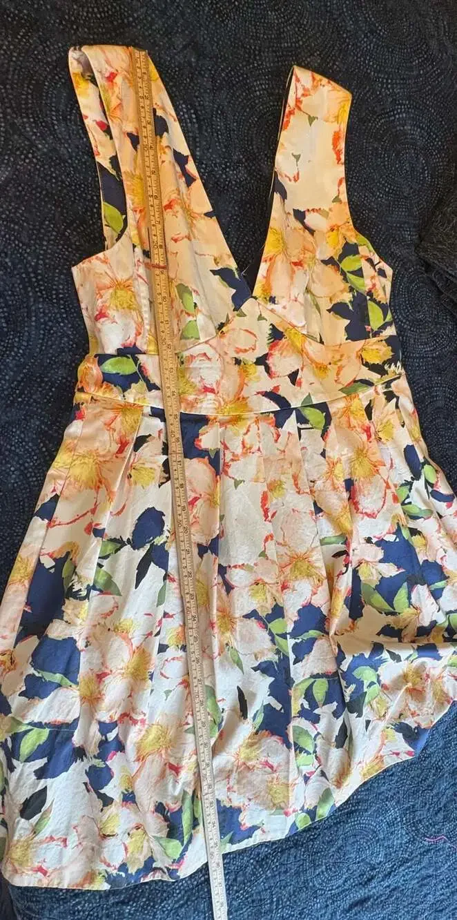 J. Crew Floral Sateen V-Neck Pleated Fit & Flare Sleeveless Dress